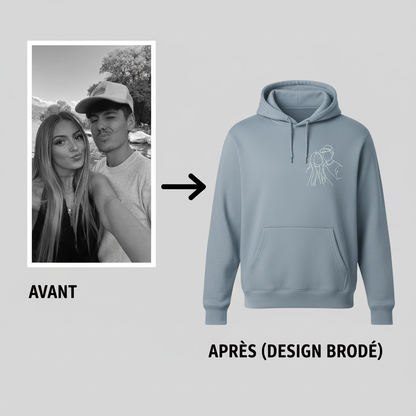 Sweat-shirt brodé personnalisé avec votre photo